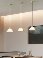 Alabaster Triangle Cone Pendant Light — image 8