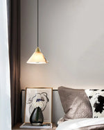 Alabaster Triangle Cone Pendant Light — image 3