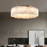 Alabaster diamond chandelier