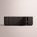 Ethoria Emperador Sideboard — BLACK OAK-BLACK MARBLE / 96