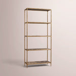Caloria Marble shelving — BROWN MARBLE-BRASS / 28