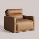Pevona Leather Motion Recliner — LANIE CAMEL