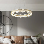 Circular Rote Alabaster Diamond Chandelier — image 3