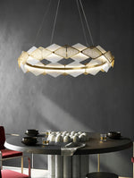 Circular Rote Alabaster Diamond Chandelier — image 9
