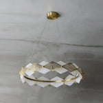 Circular Rote Alabaster Diamond Chandelier — image 16