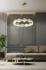 Circular Rote Alabaster Diamond Chandelier — image 5