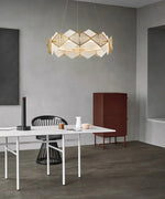 Circular Rote Alabaster Diamond Chandelier — image 8
