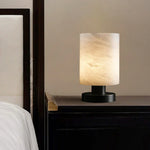 Minimalist Cylindrical Alabaster Table Lamp — image 8