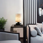 Minimalist Cylindrical Alabaster Table Lamp — image 6