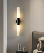 Cylindrical Alabaster Slim Wall Lamp