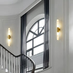 Cylindrical Alabaster Slim Wall Lamp