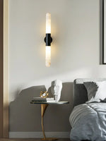 Cylindrical Alabaster Slim Wall Lamp