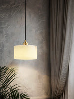 Cylindrical Alabaster Pendant Light — image 10