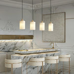 Cylindrical Alabaster Pendant Light — image 4