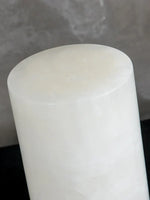 Cylindrical Totem Alabaster Table Lamp