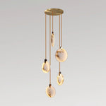 Disc Harvest Alabaster Chandelier