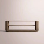 Ethoria Low Console Table — BROWN OAK / 72