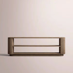 Ethoria Low Console Table — BROWN OAK / 84