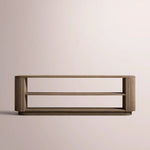 Ethoria Low Console Table — BROWN OAK / 96