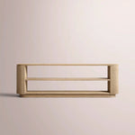 Ethoria Low Console Table — GREIGE OAK / 72