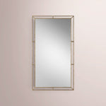 Caloria Open Beveled Floor Mirror — FORGED BRASS / 28
