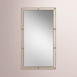 Caloria Open Beveled Floor Mirror — FORGED BRASS / 42