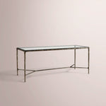 Caloria Glass Desk — FORGED BRONZE