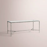 Caloria Glass Desk — FORGED PEWTER