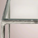 Caloria Glass Desk — FORGED PEWTER