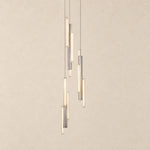 Haivorel 3-Pendant Reeded Glass Chandelier – Floor Sample - product image 1