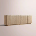Ethoria Emperador Sideboard — GREIGE OAK-GREY MARBLE / 96