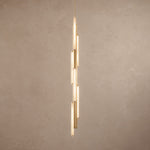Haivorel 6-Light Tall Reeded Glass Pendant 42.5