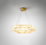Hexagonal Alabaster Chandelier