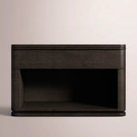 Liromelle Open Nightstand — BLACK OAK / 38