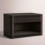 Liromelle Open Nightstand — BLACK OAK / 38