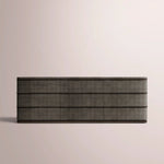 Liromelle Shagreen Drawer Dresser — EBONY SHAGREEN/BLACK BRUSHED OAK / 9-DRAWER 90