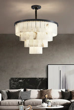 Luxurious Cascading Snow Plaster Chandelier