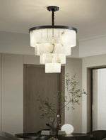 Luxurious Cascading Snow Plaster Chandelier