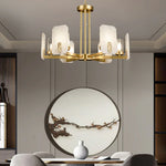 Alabaster Chandelier Copper Luxury — image 7