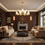 Alabaster Chandelier Copper Luxury — image 2