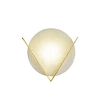 Alabaster Round Victory V Wall Lamp