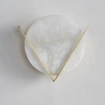 Alabaster Round Victory V Wall Lamp