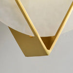 Alabaster Round Victory V Wall Lamp