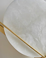 Alabaster Round Victory V Wall Lamp