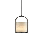 Alabaster Cylinder Pendant Light — image 1