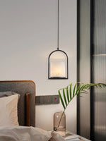 Alabaster Cylinder Pendant Light — image 8