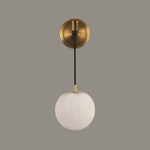 Minimalist Spherical Alabaster Wall Lamp