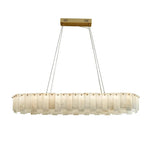 Modern Alabaster Celestial Round Chandelier
