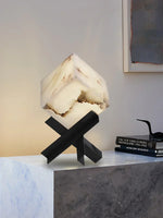 Modern Alabaster Cube Table Lamp — image 4