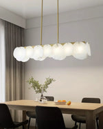 Modern Alabaster Linear Chandelier — image 9